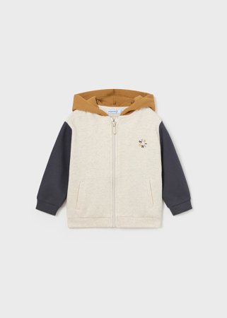 MAYORAL t-krekls ar garām piedurknēm, džemperis ar rāvējslēdzēju ar kapuci un džogera bikses 3C, charcoal, 2875-66 