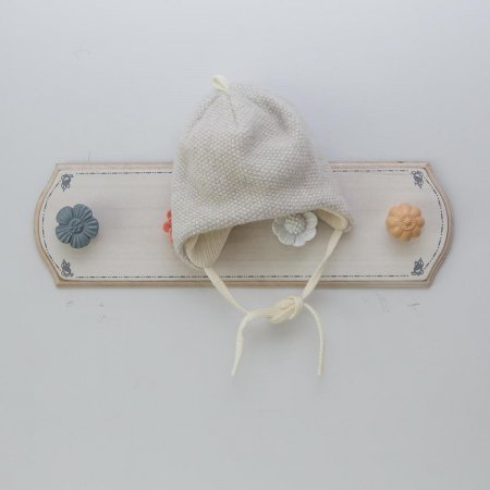 VILAURITA merino vilnas cepure, pelēka/ecru, 48 cm, art 517 art 517