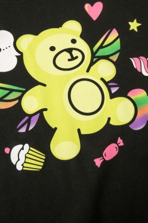COCCODRILLO t-krekls ar garām piedurknēm JOYFUL PUNK KIDS, melni, WC4143102JPK-021-0 