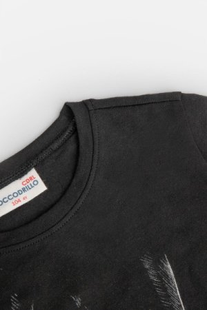 COCCODRILLO t-krekls ar īsam piedurknēm EVERYDAY GIRL A, melni, WC4143209VGA-021- 