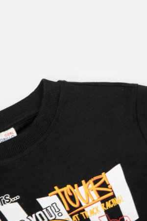COCCODRILLO t-krekls ar īsam piedurknēm RACER 90' JUNIOR, melni, WC4143202RAJ-021- 