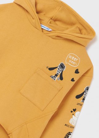 MAYORAL džemperis ar kapuci 8C, sinepju krāsa, 140 cm, 7470-27 7470-27 16