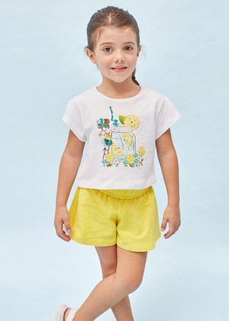 MAYORAL t-krekls ar īsam piedurknēm un šorti 6J, mimosa, 3213-32 3213-32
